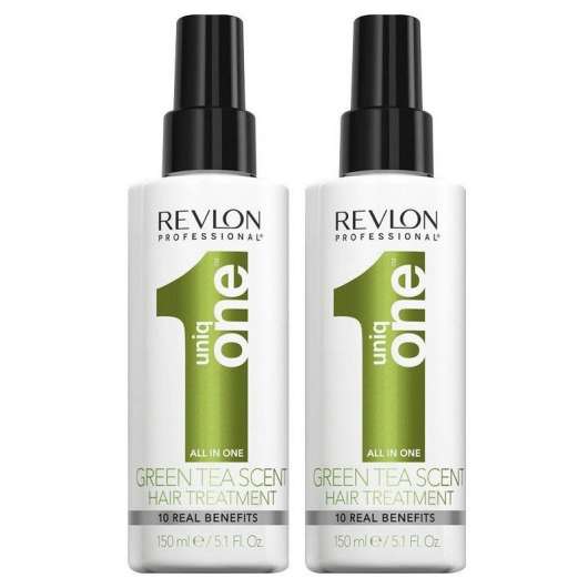 2-Pack Revlon Uniq One All In One Hair Treatment Green Tea Scent 150ml