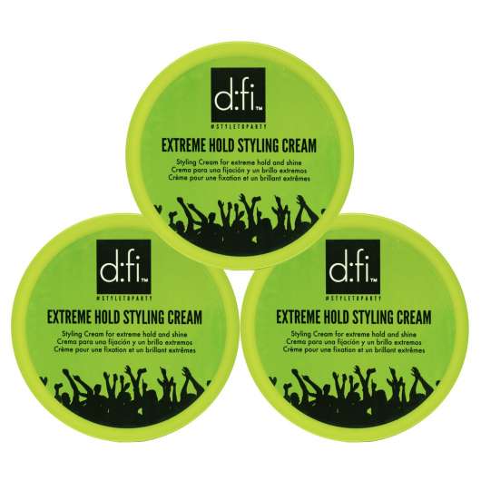 3-Pack D:fi Extreme Hold Styling Cream 75g