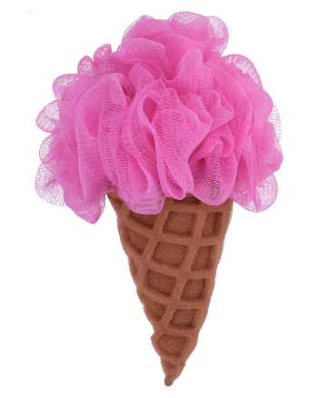 Baby Basic Bath Sponge Ice Cream Cone Pink