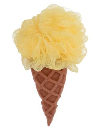 Baby Basic Bath Sponge Ice Cream Cone Yellow