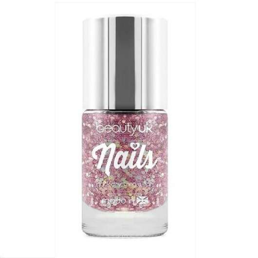 Beauty UK Glitter Nail Polish - Stardust Pink
