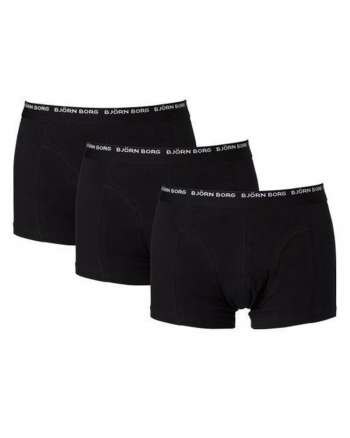 Björn Borg Essential 3-pack Cotton Strech Shorts Black - Size M