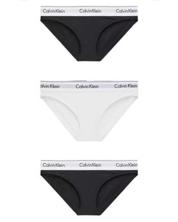 Calvin Klein Bikini Briefs 3-pack Black/White - S