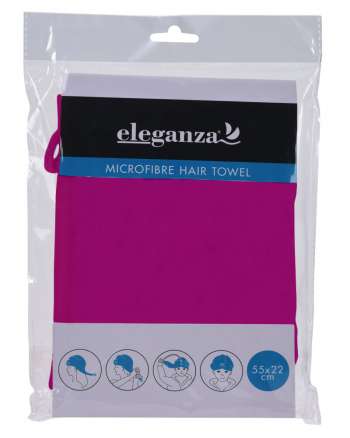 Eleganza Microfibre Hair Towel Purple