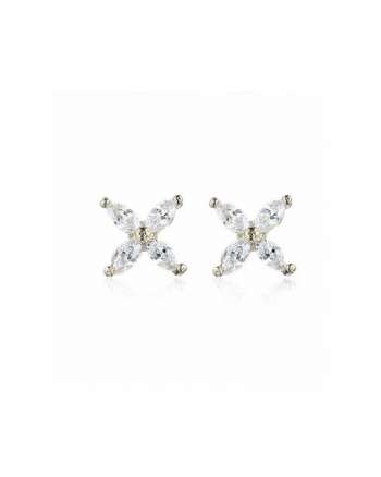 Everneed Cassie - small crystal studs gold (U)