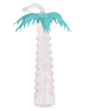 Excellent Houseware Drinking Bottle Palm Tree Clear 500 ml