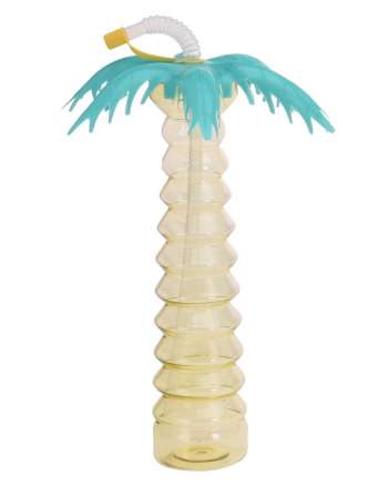 Excellent Houseware Drinking Bottle Palm Tree Yellow 500 ml