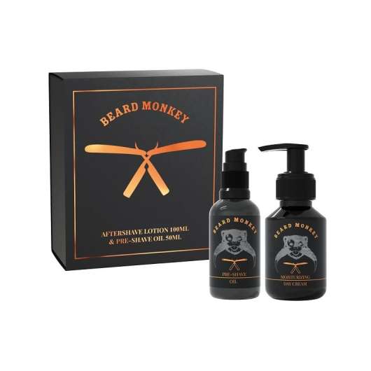 Giftset Beard Monkey Aftershave Lotion 100ml & Pre-Shave Oil 50ml