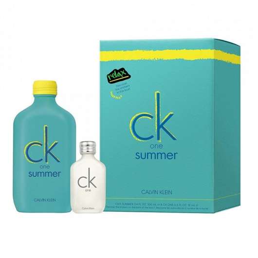 Giftset Calvin Klein CK One Summer 2020 Edt 100ml + Edt 15ml + Stickers