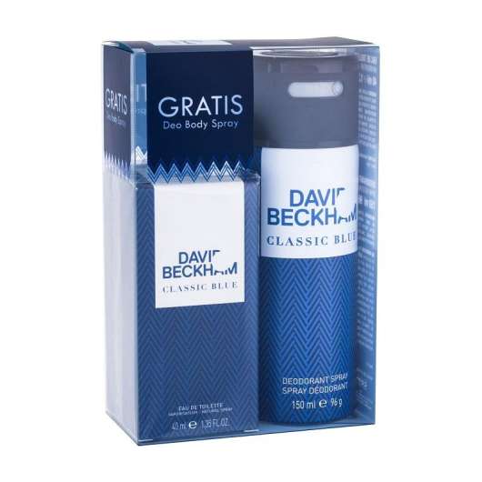 Giftset David Beckham Classic Blue Edt 40ml + Deo Spray 150ml