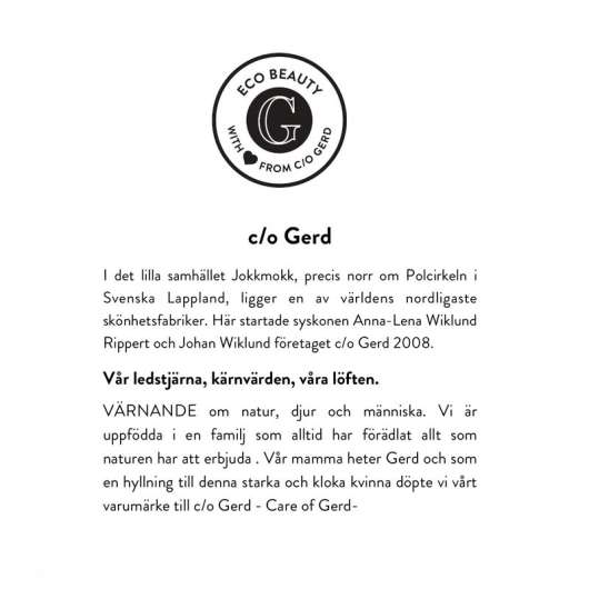 Information om c/o Gerd i kvistat papper