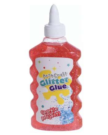 Krea Glitter Glue Red 180 ml