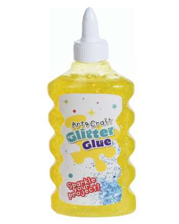 Krea Glitter Glue Yellow 180 ml