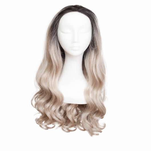 Lace Front Peruk Long Curly O1.2/10.5 Black Brown/Grey 60 cm