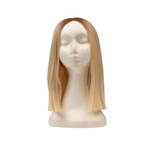 Lace Front Peruk - Straight Short R7.3/10.8 Cendre Ash Blonde Root 35 cm