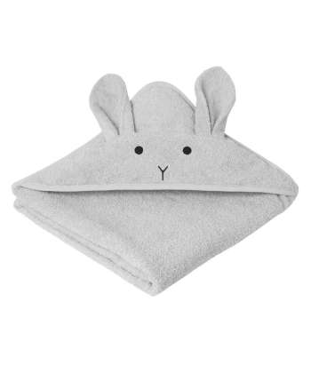 Liewood Albert Baby Towel Rabbit grey