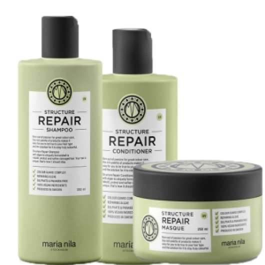 Maria Nila Structure Repair Shampoo 350ml & Balsam 300ml & Mas