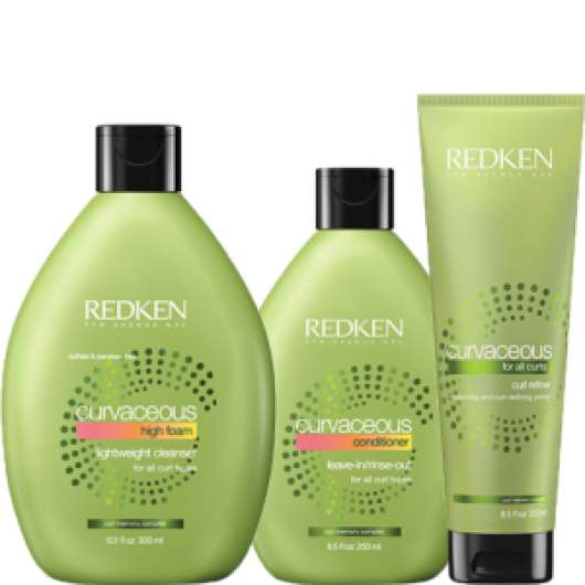 Redken Curvaceous Shampoo 300ml & Balsam 250ml & Leave-in Curl