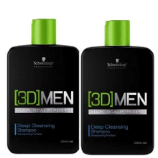 Schwarzkopf 3D Men Deep Cleansing Shampoo Duo 2x250ml